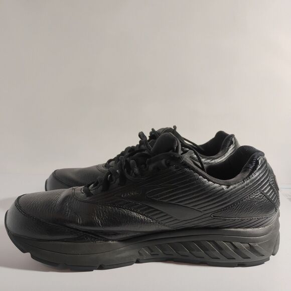 Men's 13 2EW Wide Brooks Addiction Walker 2 1103182E072 Black Leather Shoes